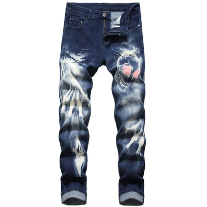 Personalisierte 3D-Muster Slim Jeans
