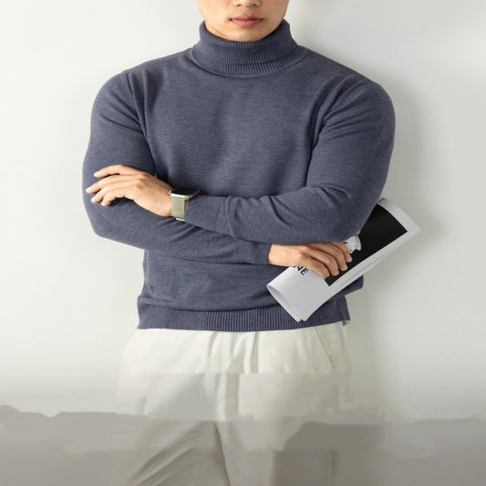 Thickened Men's Turtleneck Thermal Knitwear For Autumn And Winter