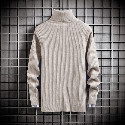 Top Winter Turtleneck Solid Color Slim Sweater Pullover