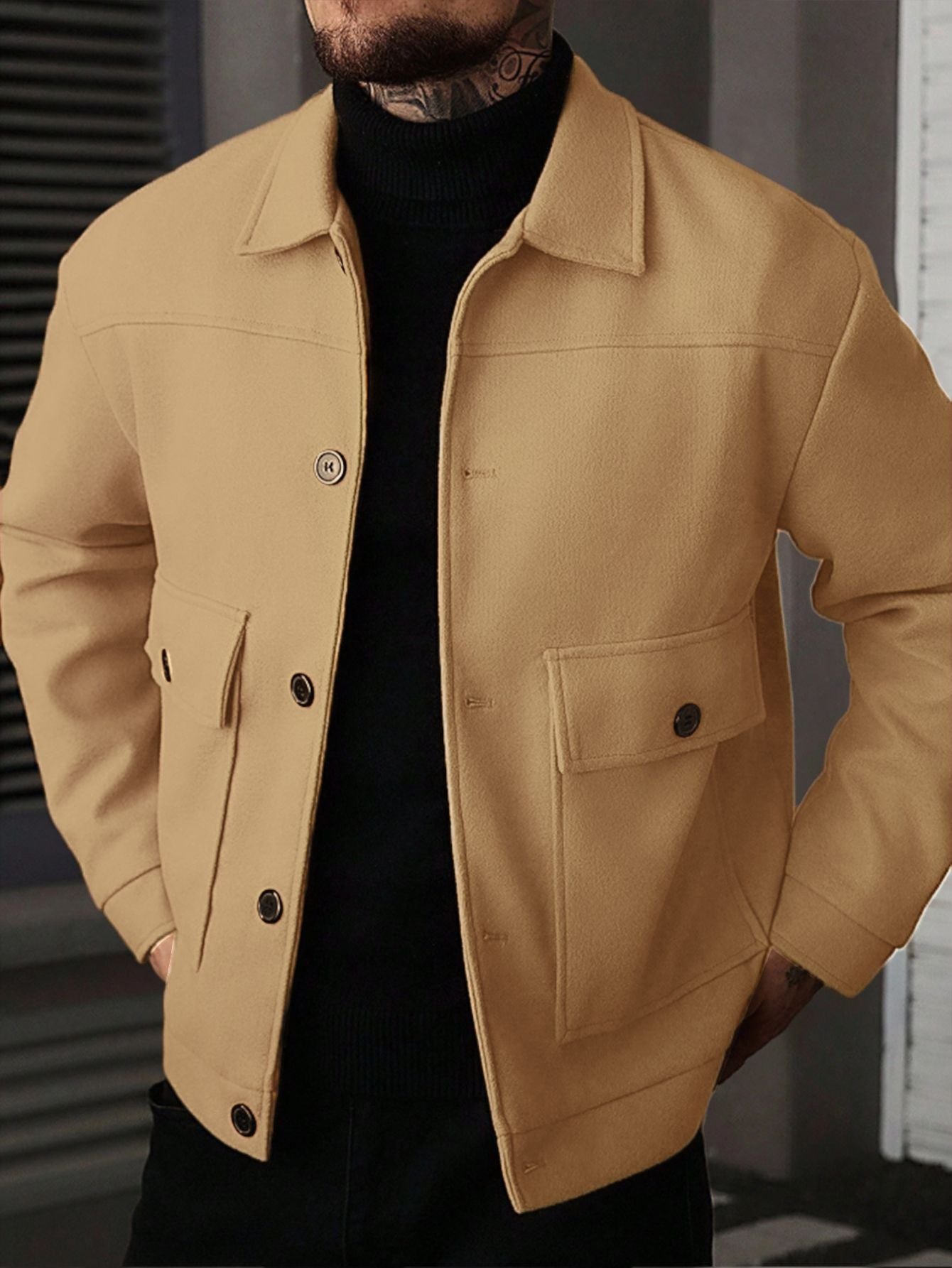 Übergangsjacke – Overshirt im Clean-Style