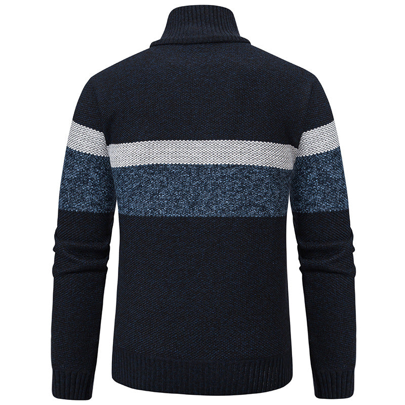 Stand-collar Warm Knitted Sweater Pullover