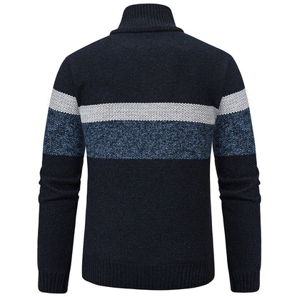 Stand-collar Warm Knitted Sweater Pullover