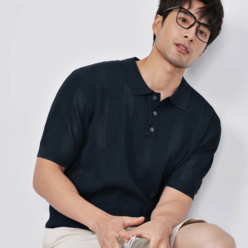 Ausgehöhltes Ansteck-Strick Herrenmode