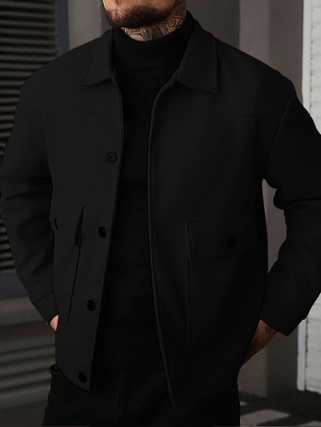 Übergangsjacke – Overshirt im Clean-Style