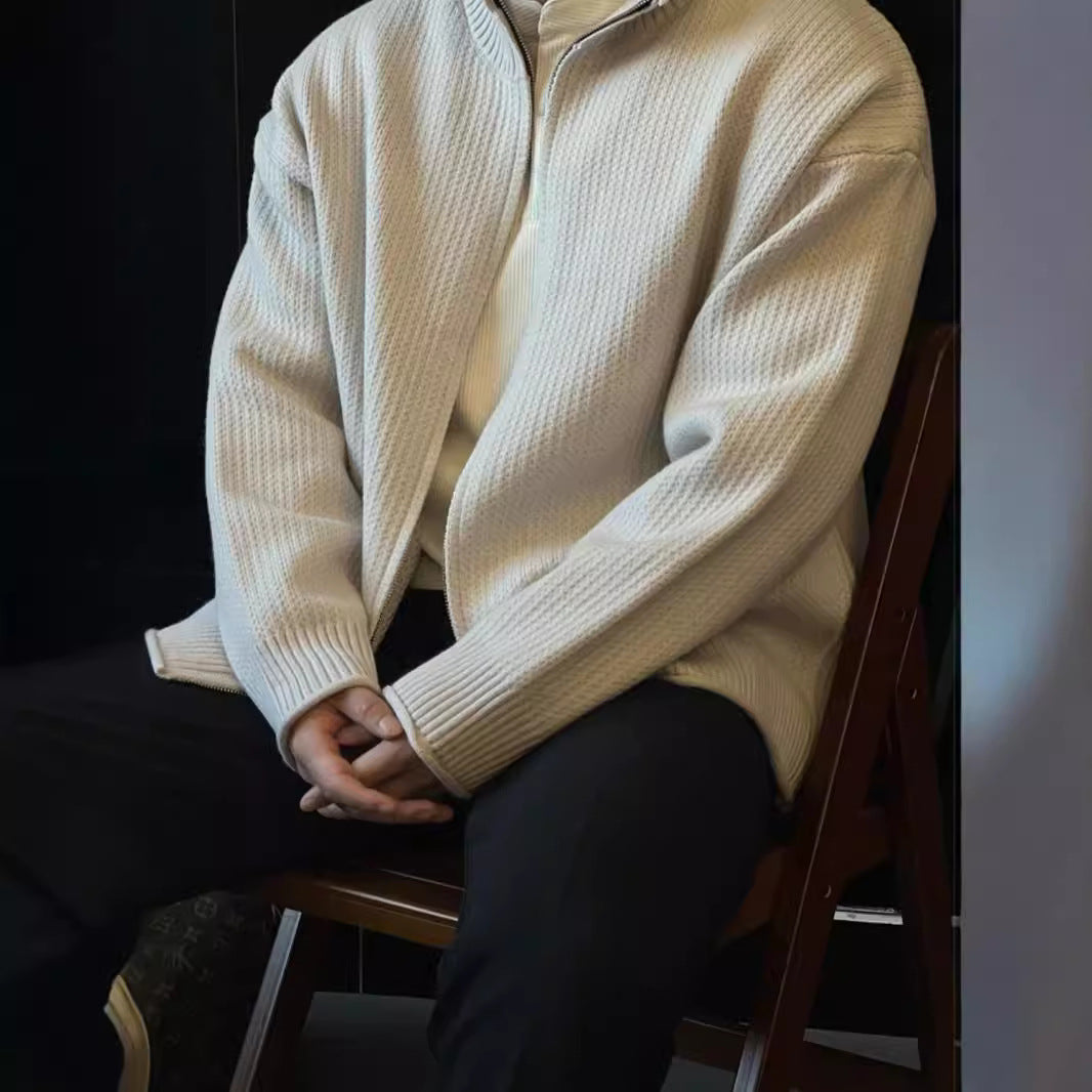 Vintage Strickjacke mit Stehkragen