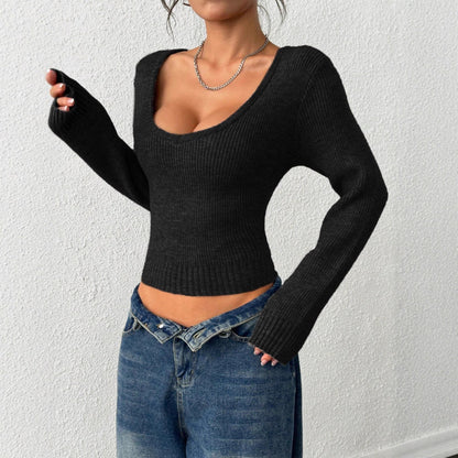 Women's Solid Color Base Layer Long Sleeve Top