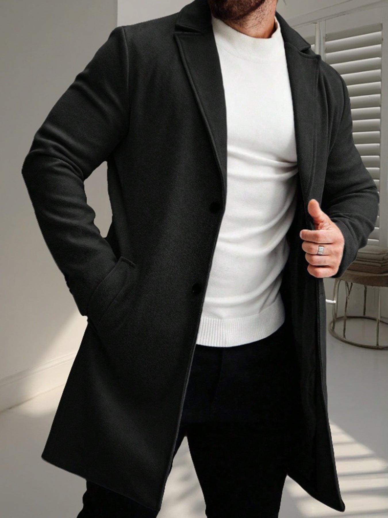 Klassischer vielseitiger Business-Stil High-End Single-Brust Casual Trench Coat