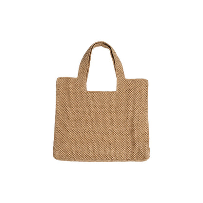 Holiday Straw Woven Bag Woven Commuter Tote Bucket Bag