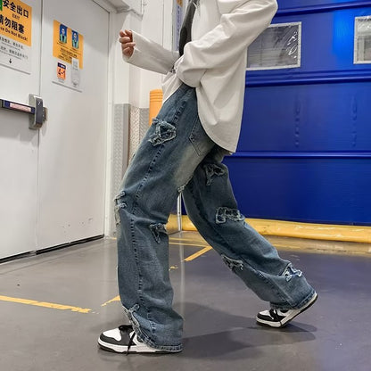 Loose Retro Casual Wide-Leg-Hose