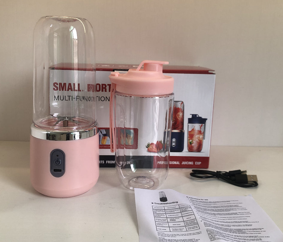Tragbarer Mixer Mini Entsafter Tasse Extraktor Smoothie USB Aufladung