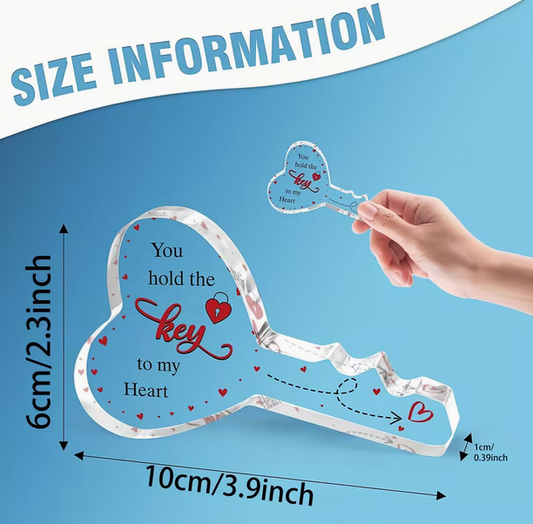Schlüssel zu meinem Herzen – Edle Acryl-Schreibtischdeko als Valentinstagsgeschenk für Ihn & Sie