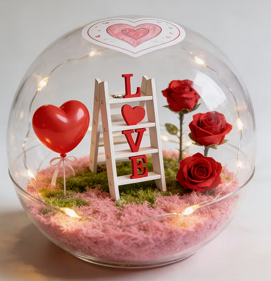 Romantische LOVE-Leiter aus Holz – Elegante Tischdeko