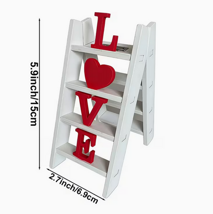 Romantische LOVE-Leiter aus Holz – Elegante Tischdeko