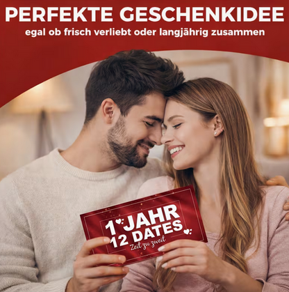 1 Jahr 12 Dates – Das ultimative Rubbellos-Set für Paare