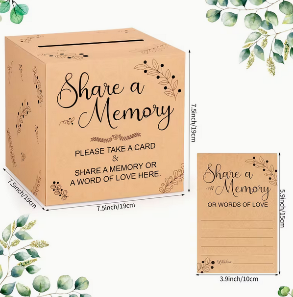 "Share a Memory" Erinnerungsbox – Das emotionale Gästebuch-Set