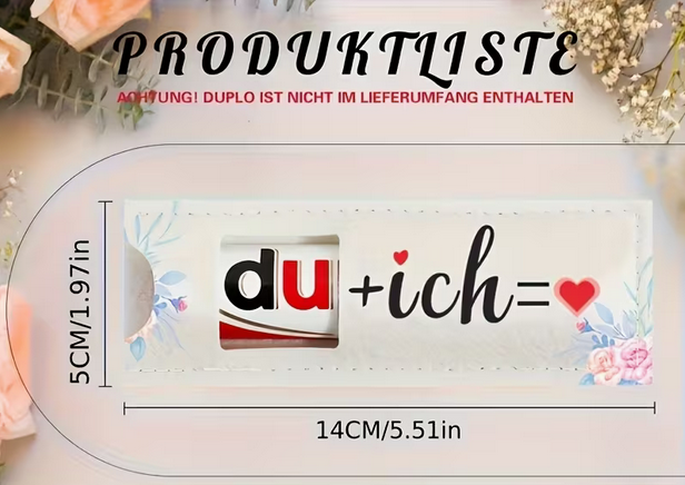 Du + Ich" Filz-Geschenkverpackung – Die liebevolle Kleinigkeit