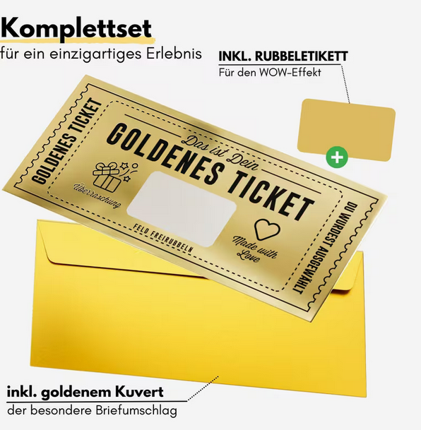 Goldenes Ticket – Der personalisierbare Rubbel-Gutschein