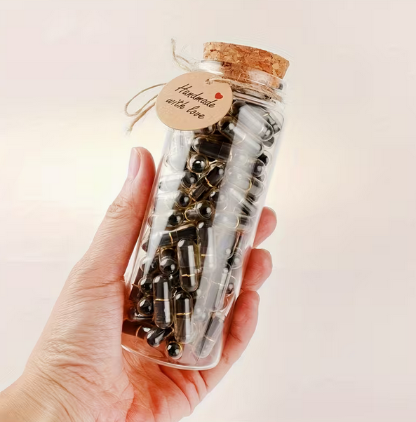 100 Liebeskapseln in der Glasflasche – 100 Gründe, warum ich dich liebe