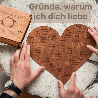 "20 Gründe Warum Ich Dich Liebe" – Das sentimentale Holz-Puzzle