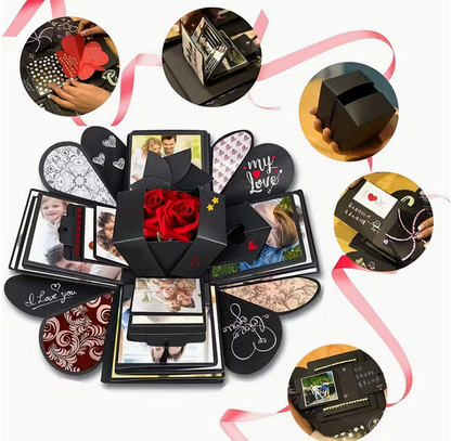 Überraschungs-Explosionsbox – Ihr persönliches Love Scrapbook