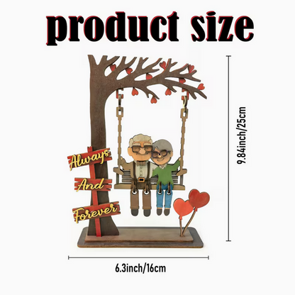 3D-Holzschaukel „Immer und für immer“ – Ein Symbol lebenslanger Liebe