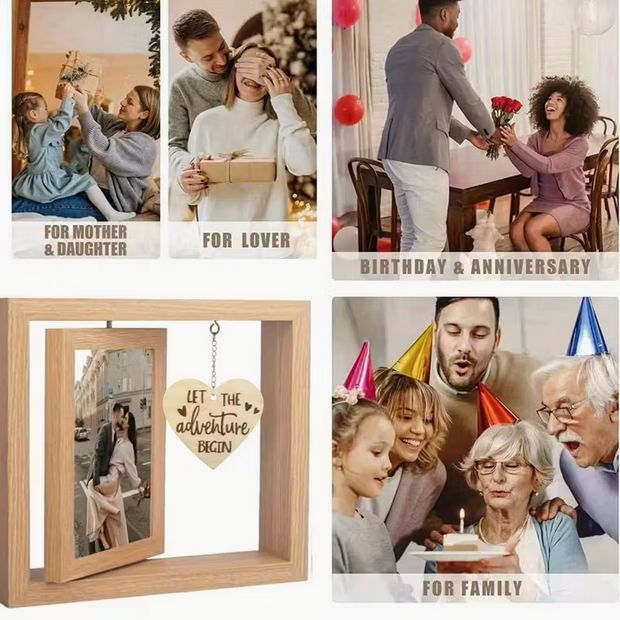 Schwebender Rahmen „Let The Adventure Begin“ – Vintage Charme