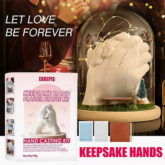 Premium Handguss-Set für Paare – Komplettes Gipsguss-Set für detailgetreue Skulpturen – Ideales Geschenk für Jahrestag & Valentinstag