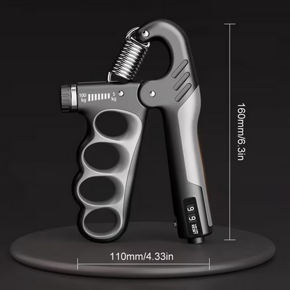 Profi-Handtrainer mit mechanischem Zähler – Verstellbarer Widerstand 5–100 kg – Effektiver Griffkrafttrainer für Gym & Home