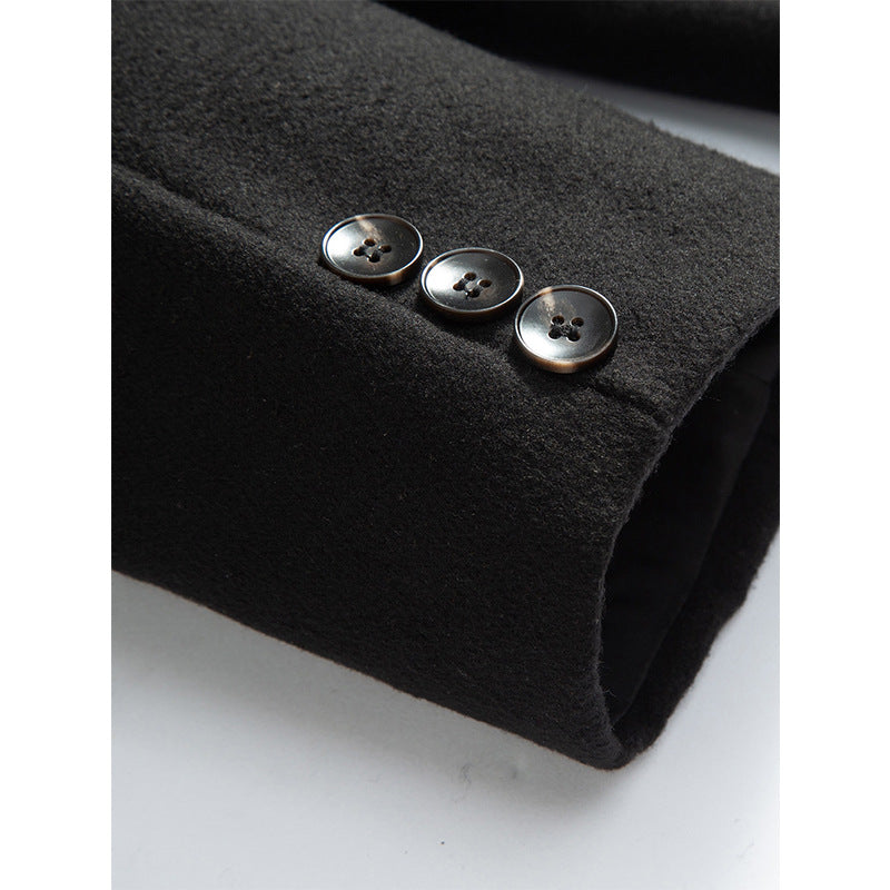 New Men's Fashion Korean-style Slim-fit Mid-length Trench Coat