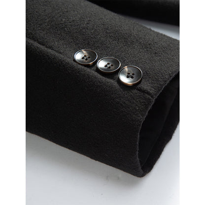 New Men's Fashion Korean-style Slim-fit Mid-length Trench Coat