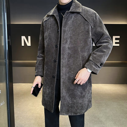 Long Chenille Cotton Wool Coat Thickened Windproof Jacket