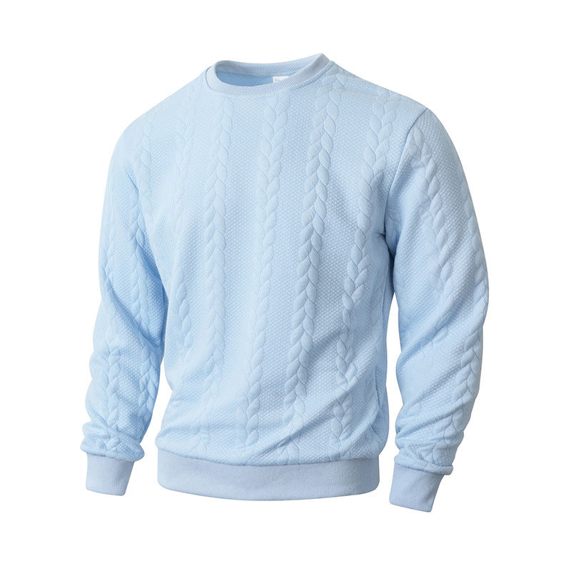 Herren Vielseitiges einfarbiges Rundhals-Pullover-Hoodie