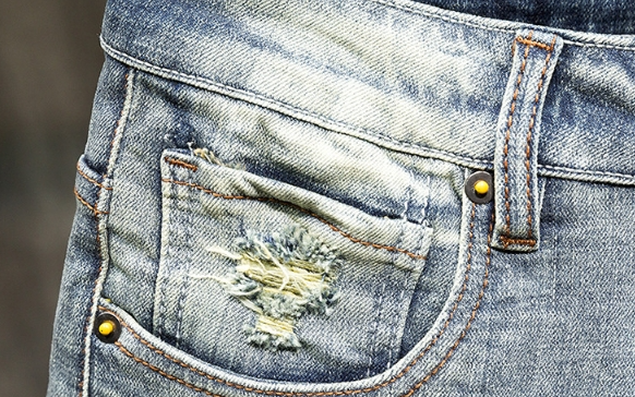 Neue zerrissene Stretch Slim Fit