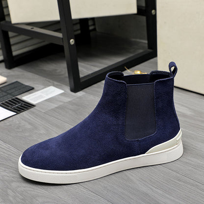 High-Top Schuhe Mit Soft Sohle, Aus Wildleder