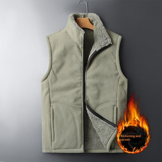 Men's Autumn And Winter Casual Outdoor Plush Vest