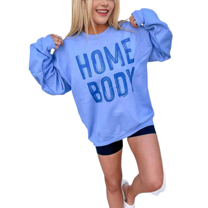 New Loose Letter Print Round-neck Sweatshirt For Women