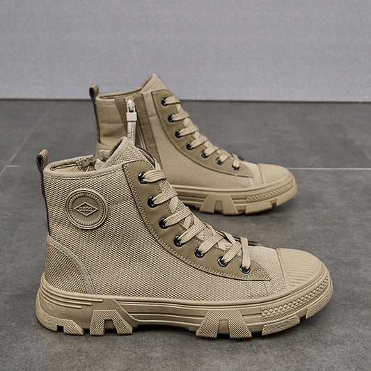 Atmungsaktive High-Top-Seitenreißverschluss-Stiefel