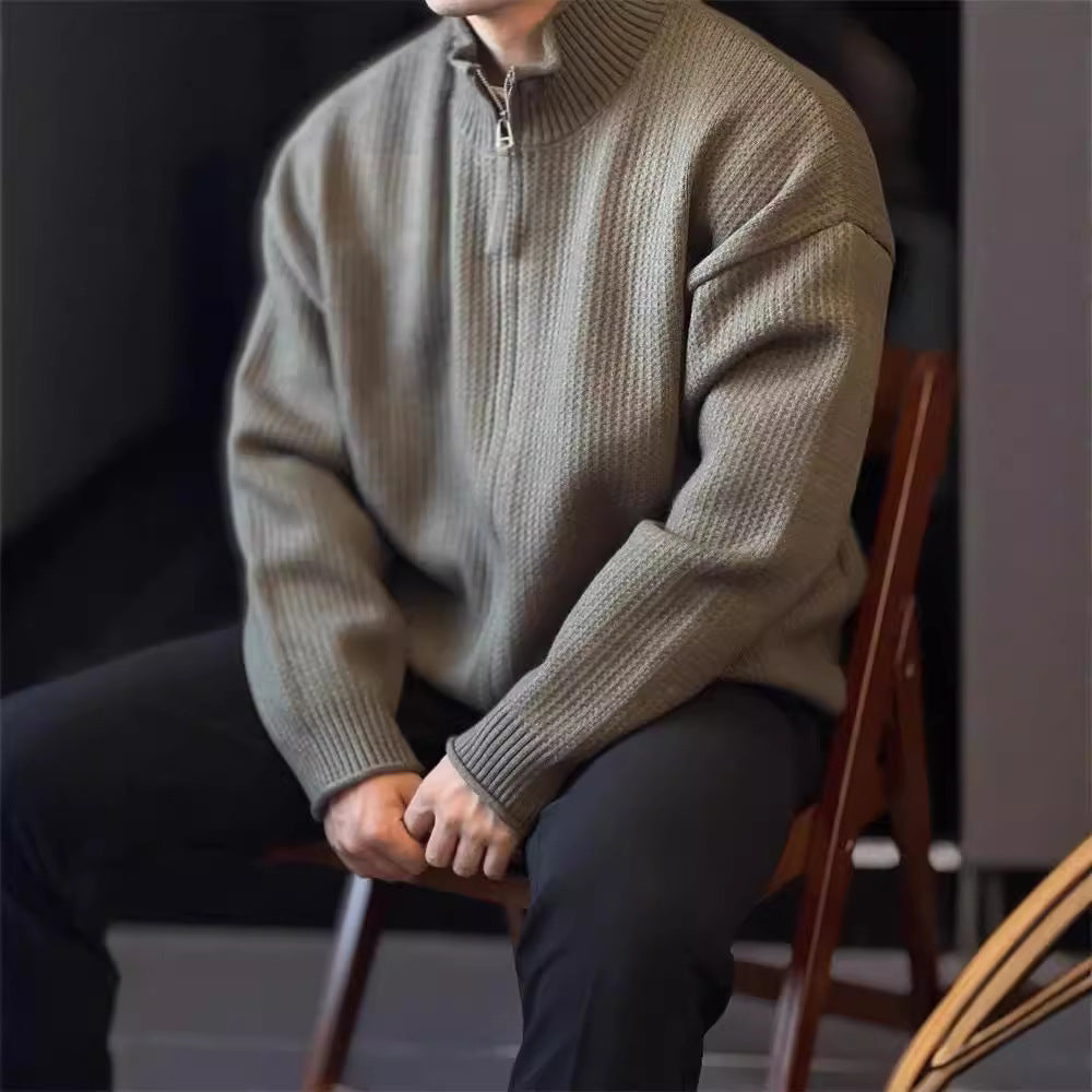 Vintage Strickjacke mit Stehkragen