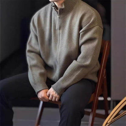 Vintage Strickjacke mit Stehkragen