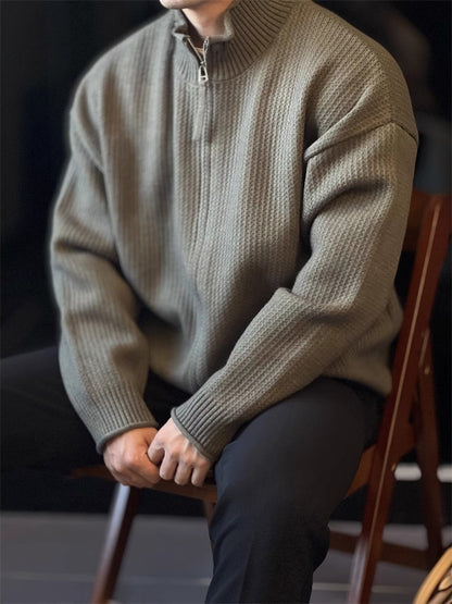 Vintage Strickjacke mit Stehkragen