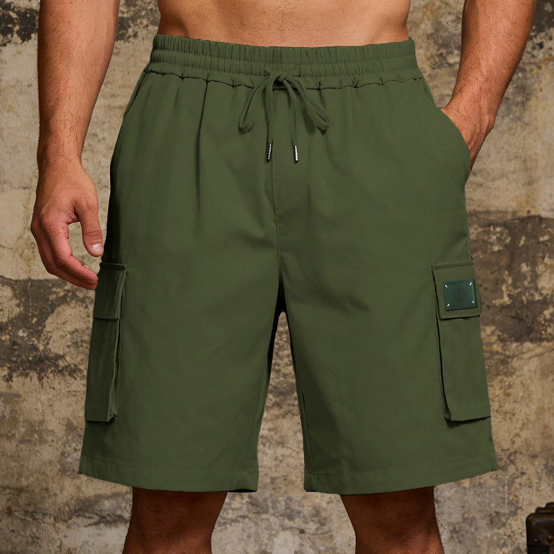 Lässige Herren-Cargo-Shorts mit elastischem Bund