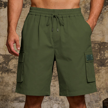 Lässige Herren-Cargo-Shorts mit elastischem Bund