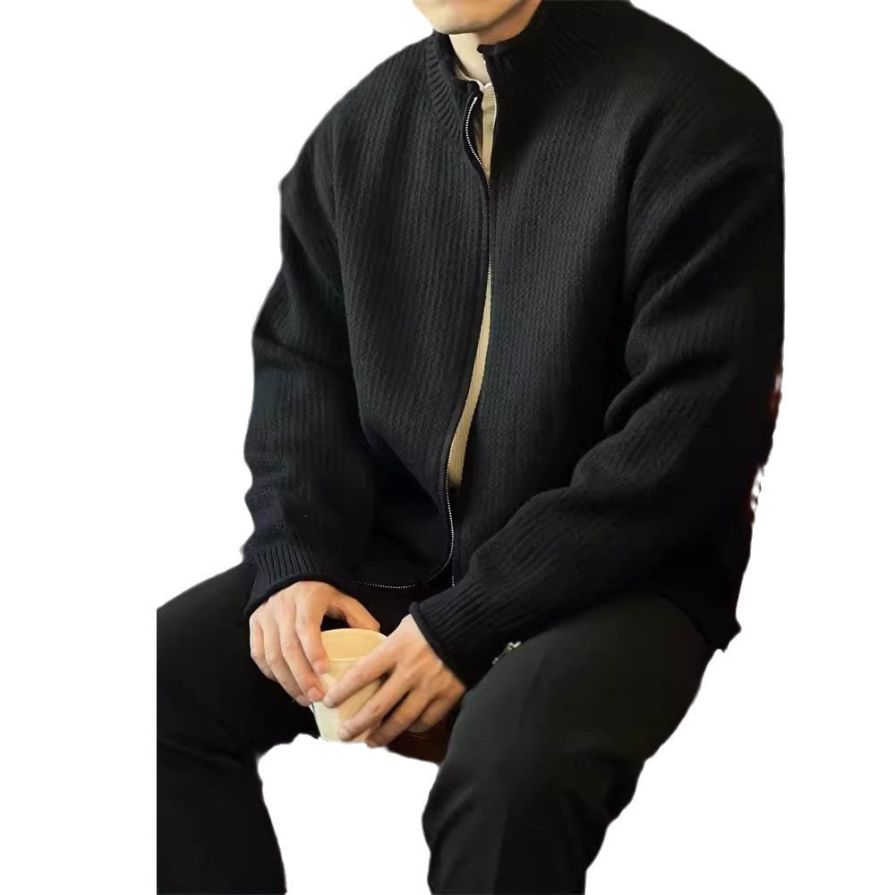 Vintage Strickjacke mit Stehkragen