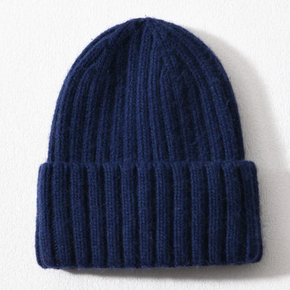Winter Silk Satin-lined Knit Hat Unisex Thickened Version