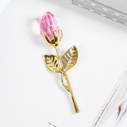 Neue Valentinstag Metall Kristall Rose Dekorationen