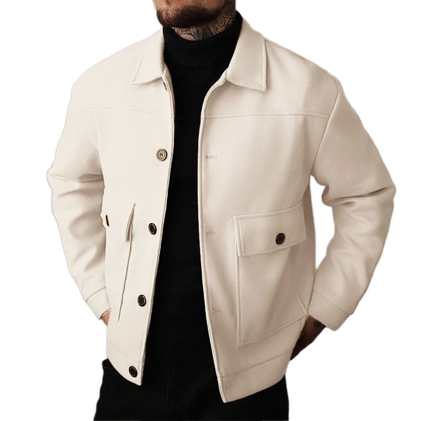 Übergangsjacke – Overshirt im Clean-Style