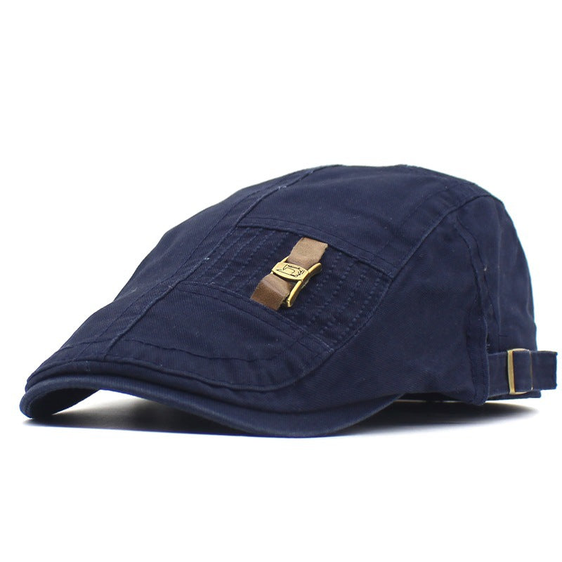 Lederband Jeans Button Männer Retro Peaked Cap