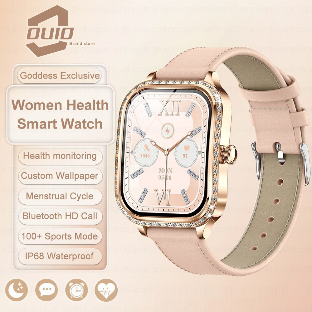 MK88 Women's Bluetooth Calling Heart Rate Blood Pressure Blood Oxygen Detection Calories More Than Sport Smart Watch