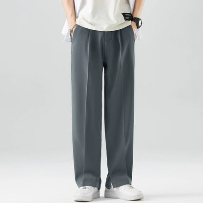 Loose Straight Ice Silk Freizeithose