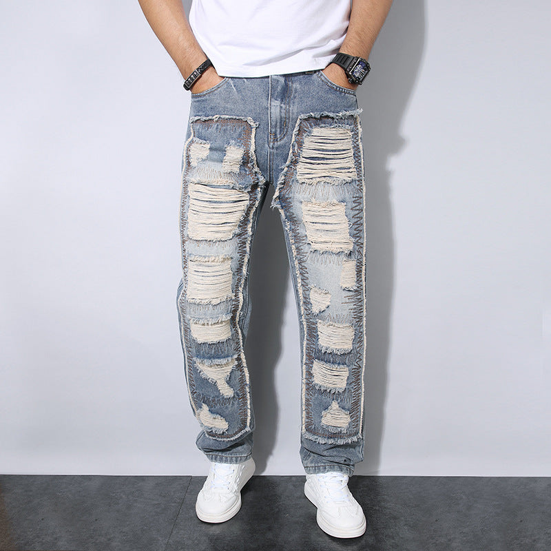 Gerade Faltenresistente Lockere Casual Jeans für Herren